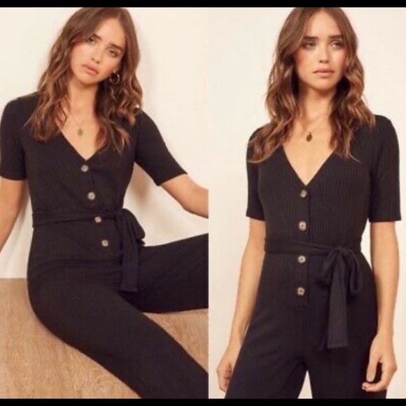 Reformation Pants - NWOT Reformation Camille Ribbed Jumpsuit